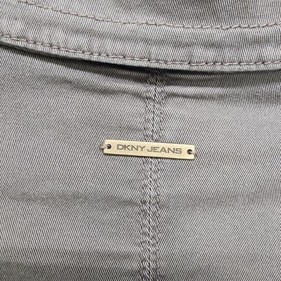 DKNY Petites Jacket Womens L Army Green Military Utility Button Front Grunge Y2K - Picture 5 of 13